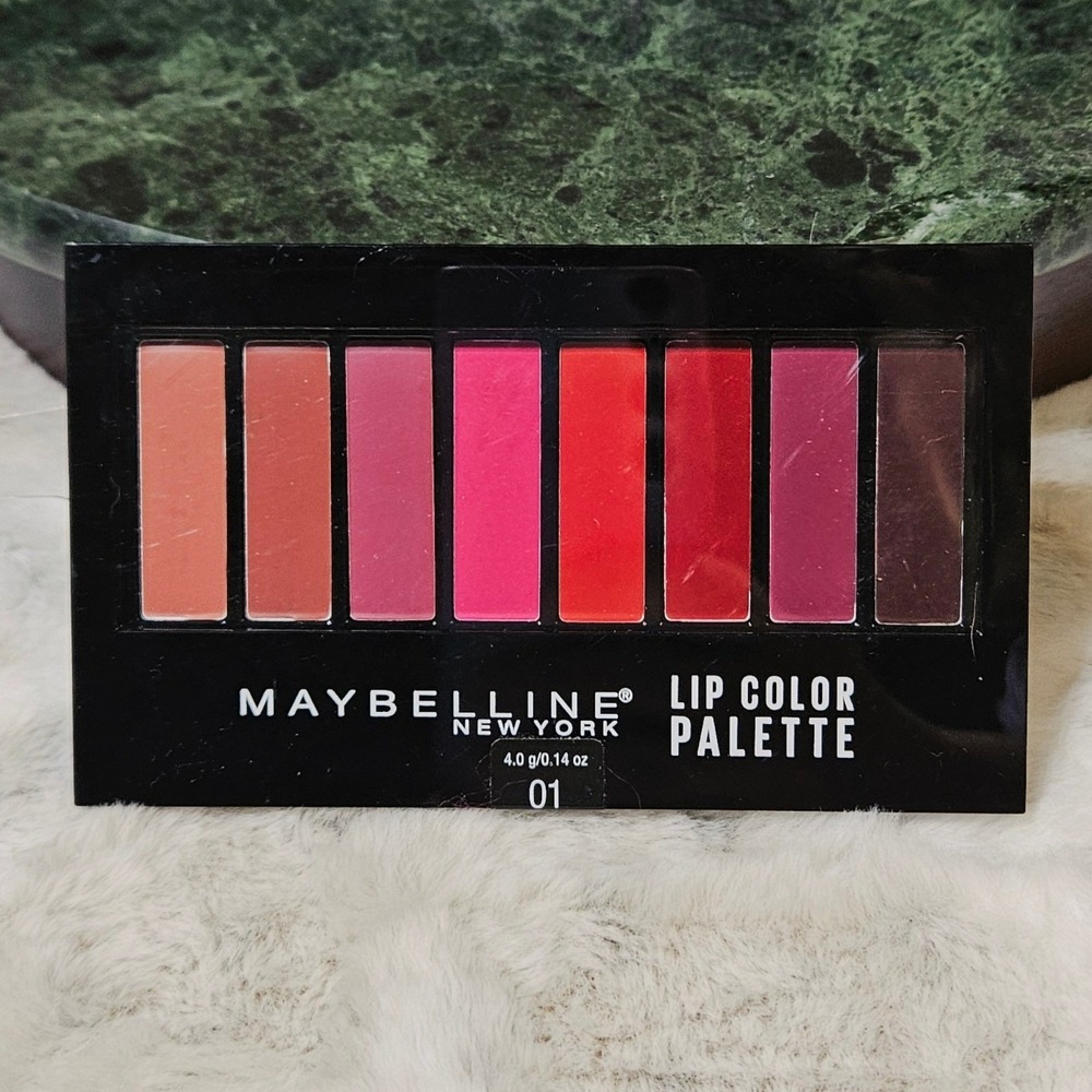 Maybelline Multicolor 01 Lip Color Palette 0.14oz Glam Makeup Kit Beauty Red